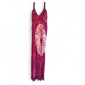 Design History Tie-Dye Maxi Dress in Pink and White
